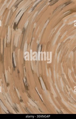 Abstract beige brushstroke texture with curved painterly patterns Stock Photo