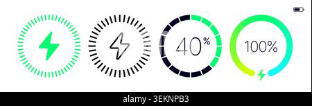 Charging battery. Power charger icon Stock Vector