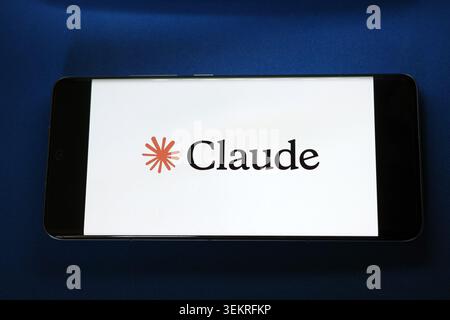 Claude logo displayed on a smartphone screen Stock Photo