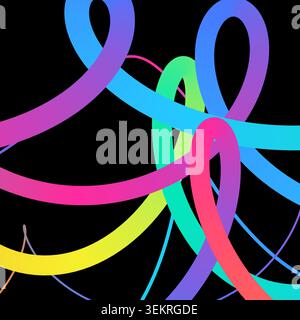 Decorative bright gradient zigzag bands illustration for web banners, creative layouts, and modern visual branding. Stock Vector
