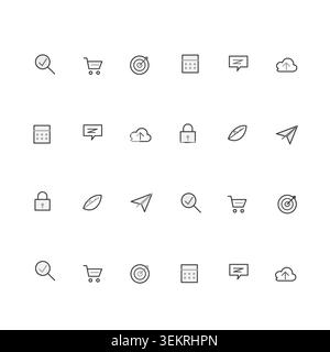 Icon Sets vector background with balanced copy space for microstock and commercial design projects. Stock Vector