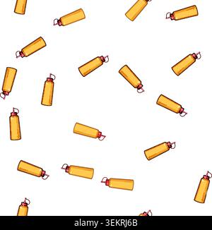 pattern Mustard squeeze bottle condiment food ingredient Stock Vector