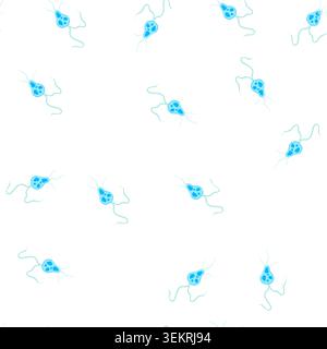 pattern protozoa parasite cartoon vector Stock Vector