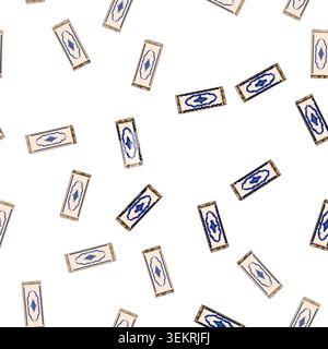 pattern floor wool carpet cartoon vector Stock Vector