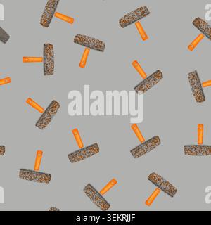 seamless pattern cleaner squeegee glass color icon vector Stock Vector