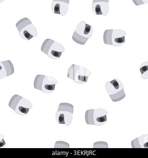 pattern video ip camera cartoon vector Stock Vector
