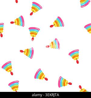 pattern block pyramid toy cartoon vector Stock Vector