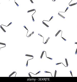 pattern Paint roller tool for renovation and home improvement Stock Vector