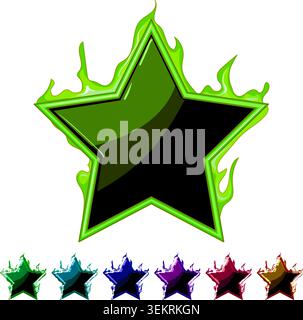 kit fire game button cartoon vector graphic Stock Vector