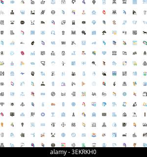 Large collection of diverse flat design icons Stock Vector