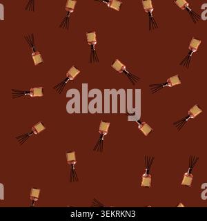seamless pattern aromatherapy aroma sticks cartoon vector Stock Vector