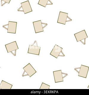 pattern friendly reusable grocery bag cartoon vector Stock Vector