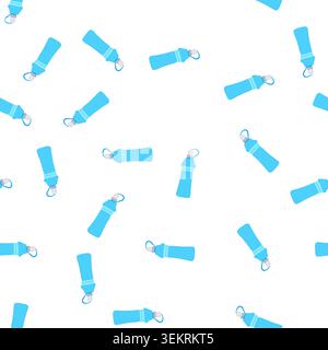pattern plastic sport drinking bottle cartoon vector Stock Vector