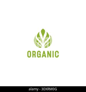 Organic Logo Vector. Leaf Organic Logo for natural product Stock Vector