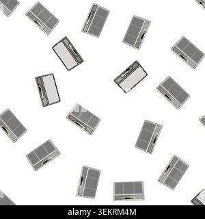 pattern cool air conditioner cartoon vector Stock Vector