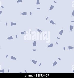 seamless pattern package stainless bottle cartoon vector Stock Vector