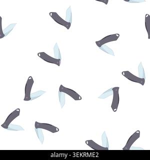 pattern sharp knife camping cartoon vector Stock Vector