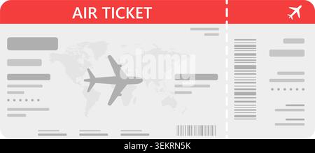 Air ticket, flight boarding pass isolated vector illustration Stock Vector