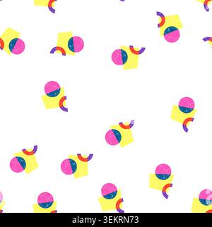 pattern overlay risograph effect cartoon vector Stock Vector