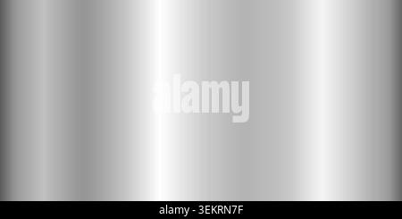 Silver or aluminum foil texture, metallic gradient background. Vector illustration Stock Vector
