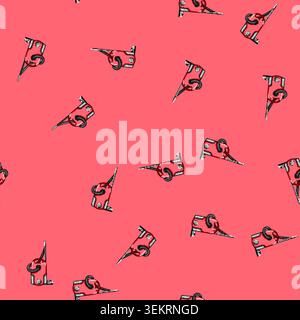 seamless pattern vacum electric broom cartoon vector Stock Vector