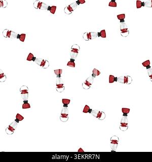 pattern kerosine lantern camp lamp cartoon vector Stock Vector