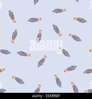 seamless pattern prehistoric arrowhead cartoon vector Stock Vector