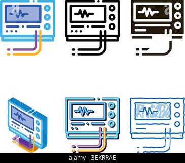 edition radio diagnosis equipment icon vector outline Stock Vector