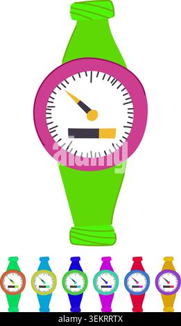 Water meter measuring household usage for resource management graphic Stock Vector