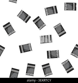 pattern domestic kitchen stove cartoon vector Stock Vector