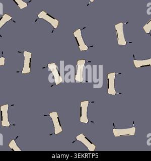seamless pattern bank laptop stand cartoon vector Stock Vector