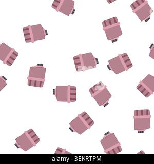 pattern factory plastic tank cartoon vector Stock Vector
