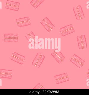 seamless pattern tourism sleeping pad cartoon vector Stock Vector