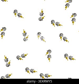 pattern sound earplugs noise cartoon vector Stock Vector