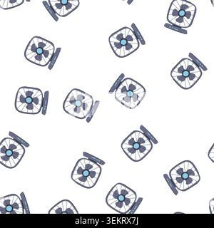 pattern ventilator desk fan cartoon vector Stock Vector