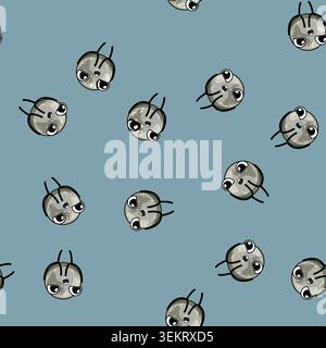 seamless pattern event retro music character cartoon vector Stock Vector