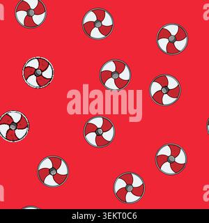 seamless pattern warrior viking shield cartoon vector Stock Vector