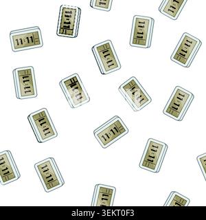 pattern lightweight travel alarm clock cartoon vector Stock Vector