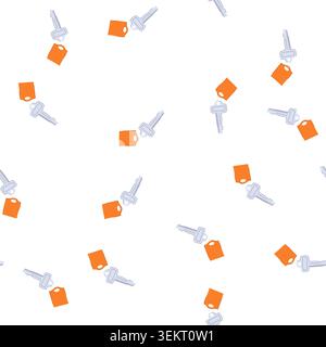 pattern hotel room key with custom blank tag Stock Vector