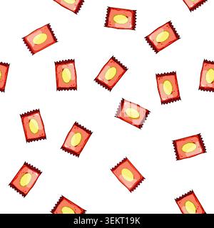 pattern convenient snack pack cartoon vector Stock Vector