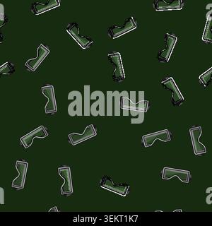 seamless pattern eye goggles welding cartoon vector Stock Vector