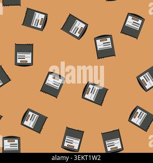 seamless pattern low mobile phone battery cartoon vector Stock Vector