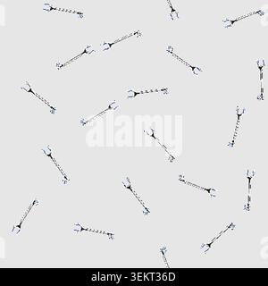 seamless pattern trash grabber tool cartoon vector Stock Vector