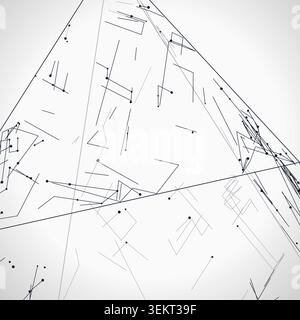 Wire Pyramid vector background with crisp scalable linework for microstock and commercial design projects. Stock Vector