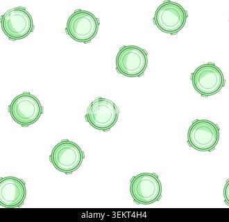 pattern seal silicone food cover cartoon vector Stock Vector