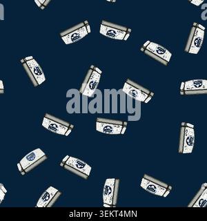 seamless pattern document fax machine cartoon vector Stock Vector