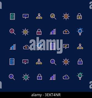 Icon Sets vector background with minimal abstract composition for microstock and commercial design projects. Stock Vector