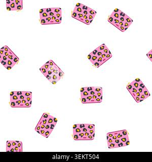 pattern pouch makeup bag cartoon vector Stock Vector