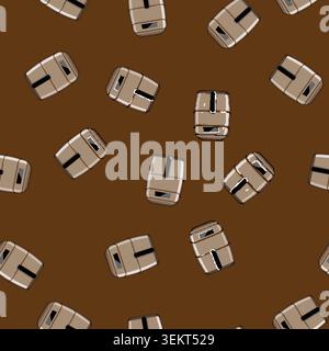 seamless pattern grill aerogrill cooking cartoon vector Stock Vector