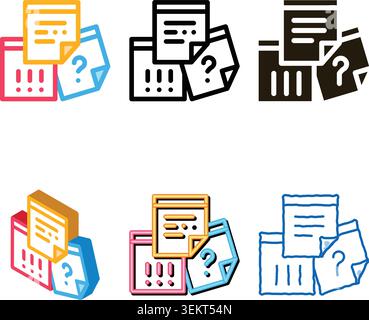 paper question and exclamatory sign agile forms vector Stock Vector